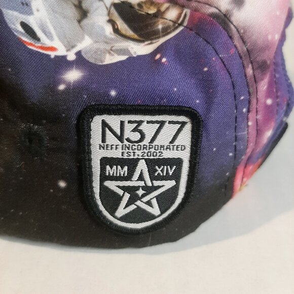 NEFF astronauts in space hat all over print soft material adjustable strap OSFM - Picture 2 of 7